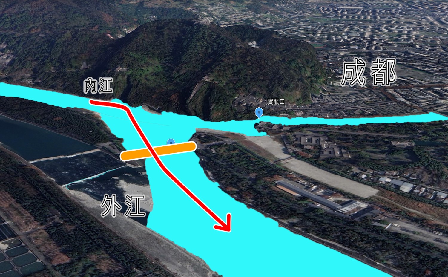都江堰主體結構飛沙堰