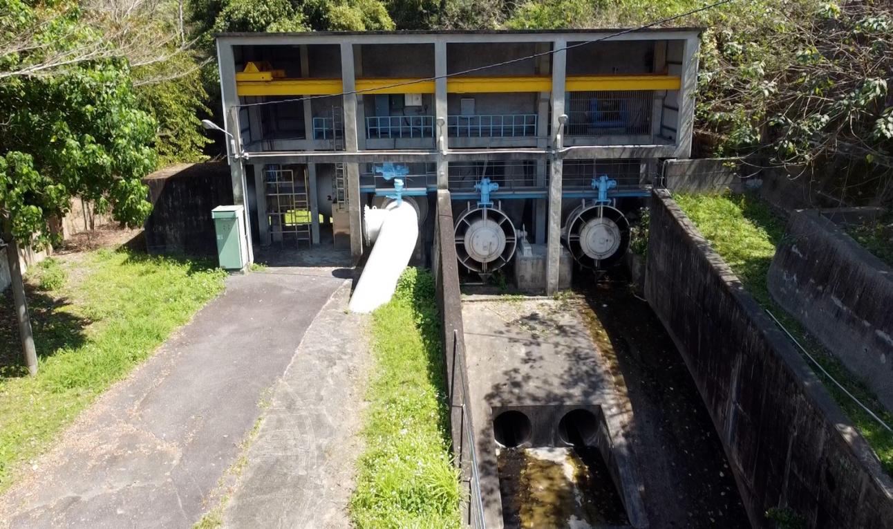 東興淨水場水源永和山水庫出水口、卡閥室大門