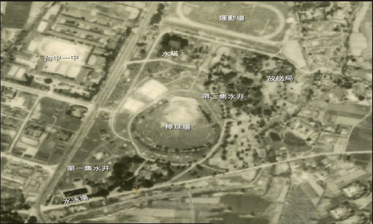 台中水道水源地東勢子庄聚落全貌各設施位置