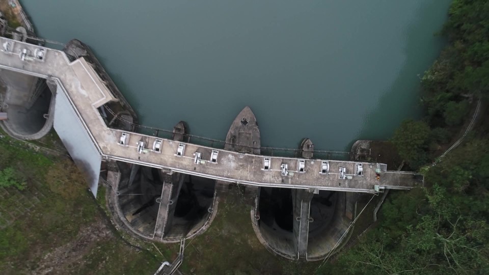 濁水溪流域武界水庫排砂道俯瞰