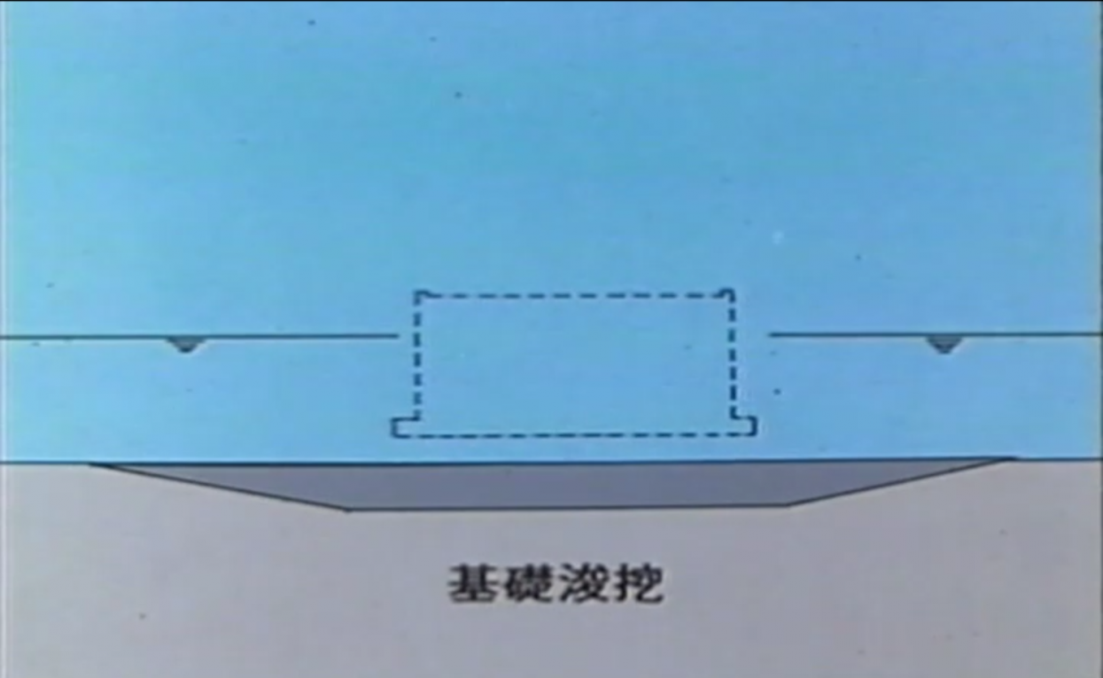 中油液化天然氣碼頭建港防波堤工程基礎浚挖示意圖