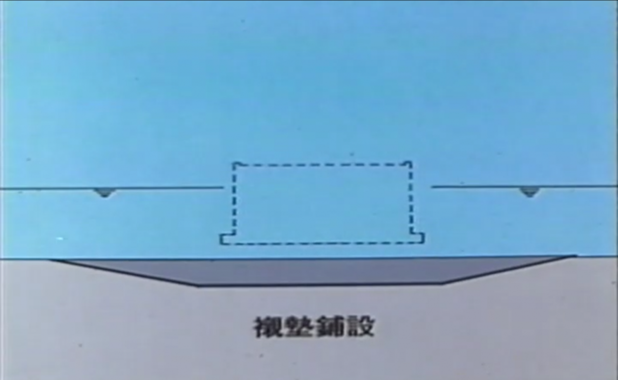 中油液化天然氣碼頭建港防波堤工程襯墊鋪設示意圖