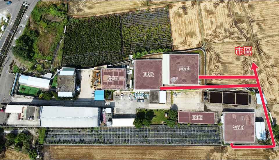 民國時代彰化地區公共給水花壇系統花壇淨水場淨水流程