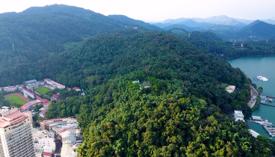 民國時代南投地區公共給水日月潭系統及日月潭淨水場地理位置圖