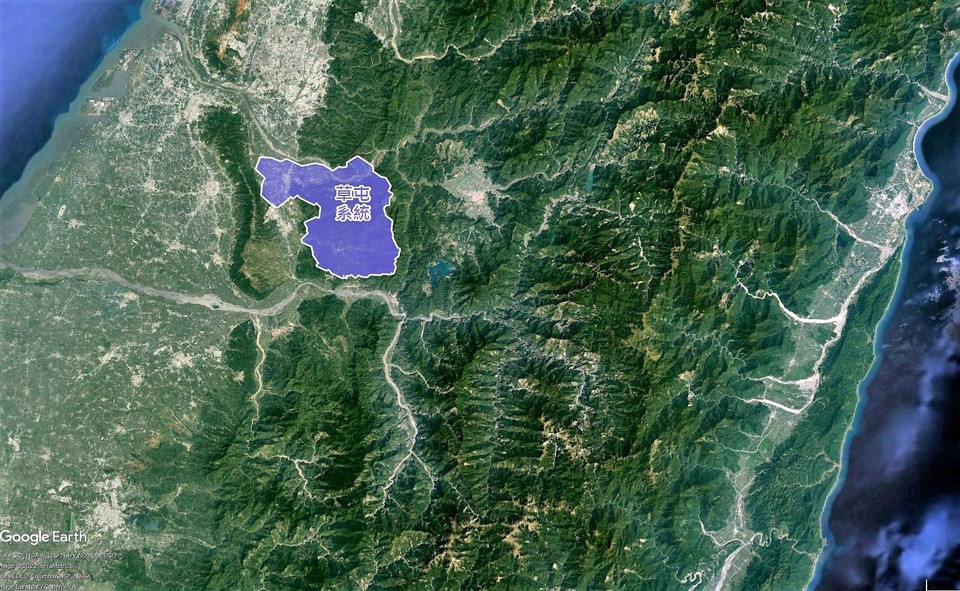 民國時代南投地區公共給水草屯系統地理位置