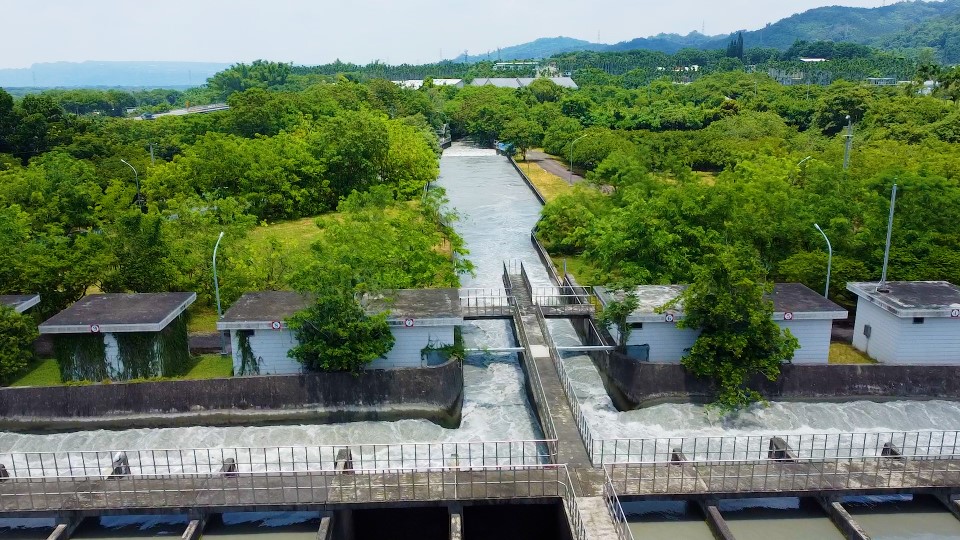民國時代雲林地區公共給水集集攔河堰北岸沉砂池