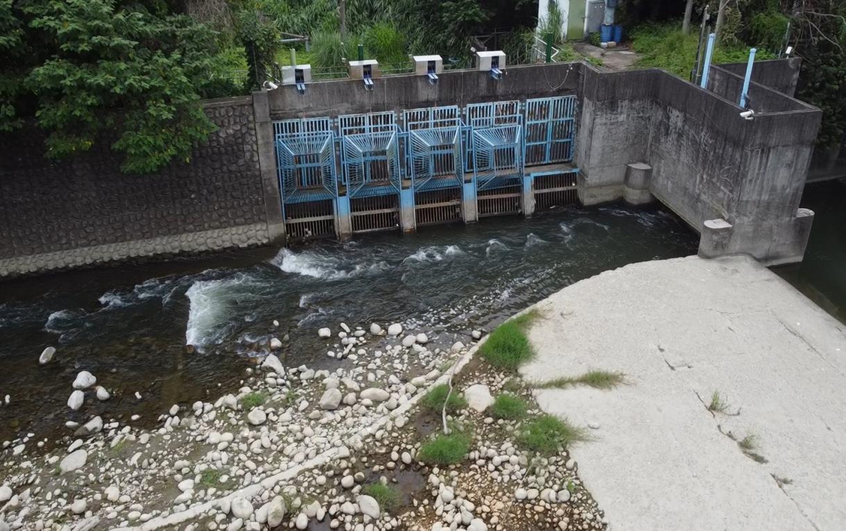 大甲溪流域食水嵙溪匯入南幹渠的匯入口，食水嵙溪在石岡壩附近流入大甲溪。