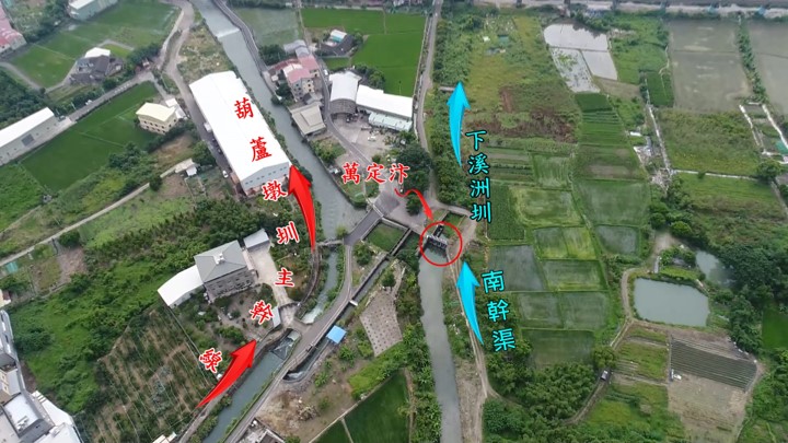 大甲溪流域葫蘆墩與下溪洲圳會流處-萬定汴