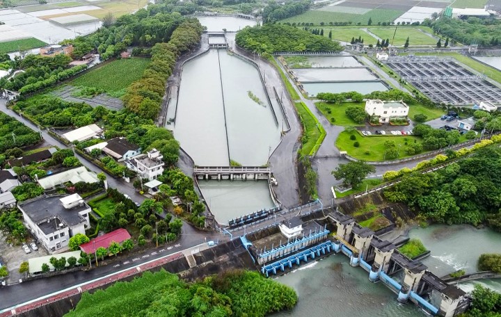 民國時代雲林地區公共給水系統林內分水工濁水溪二號水門取水口