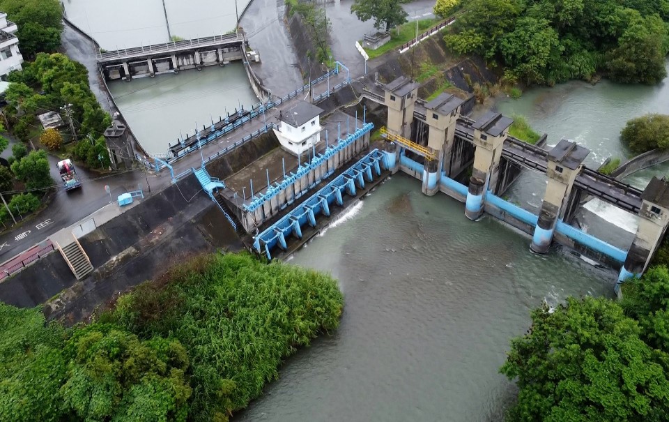 民國時代雲林地區公共給水系統林內分水工濁水溪二號水門取水口