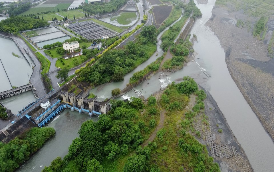民國時代雲林地區公共給水系統林內分水工濁水溪二號水門取水口