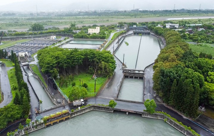 民國時代雲林地區公共給水系統林內分水工濁水溪二號水門進水口