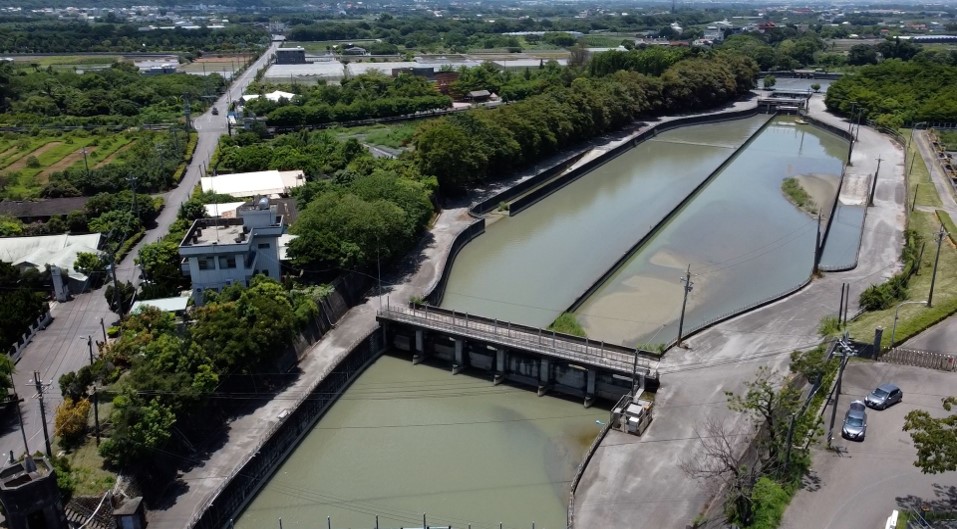 民國時代雲林地區公共給水系統林內分水工林內二號水門進水口前方之沉砂池