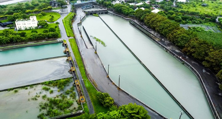 民國時代雲林地區公共給水系統林內分水工林內二號水門進水口前方之沉砂池