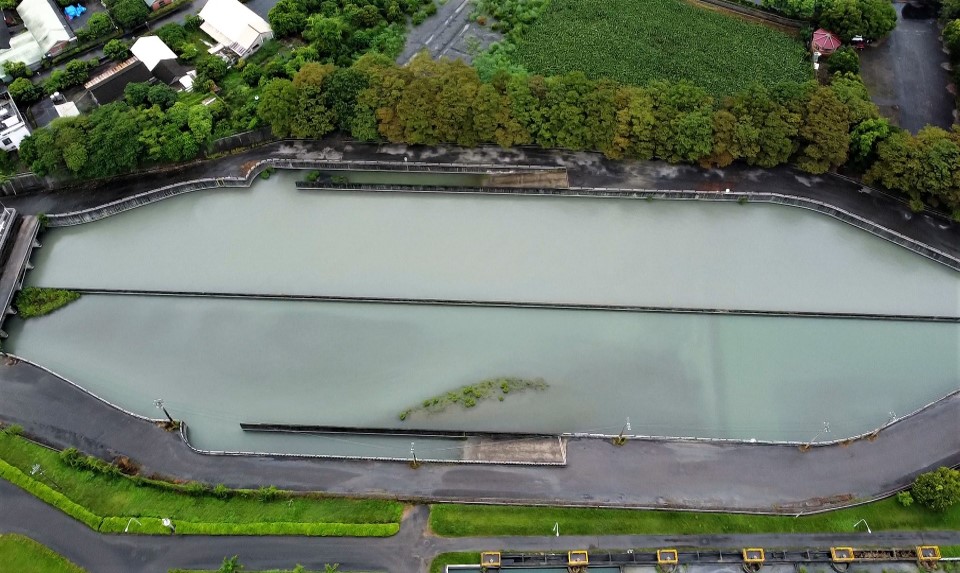 民國時代雲林地區公共給水系統林內分水工林內二號水門進水口前方之沉砂池