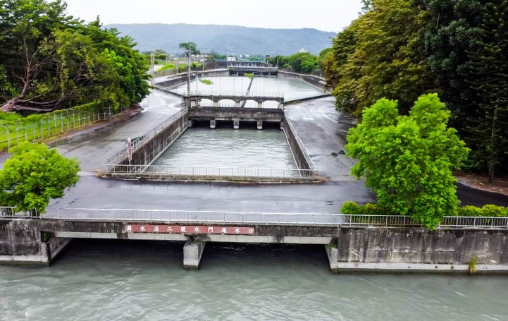 民國時代雲林地區公共給水系統林內分水工濁水溪二號水門進水口