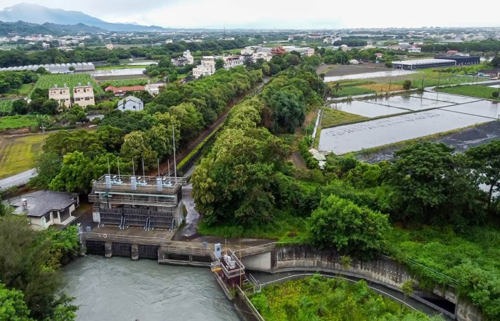 民國時代雲林地區公共給水系統林內分水工濁水發電廠取水口