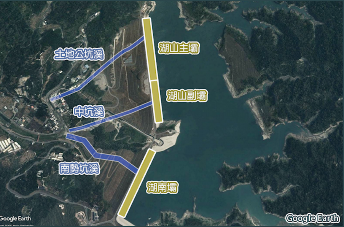 民國時代雲林地區公共給水系統湖山水庫全貌