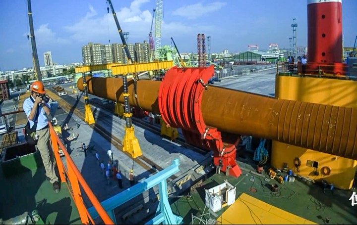 離岸風電場風力發電機堅固的水下基礎基樁
