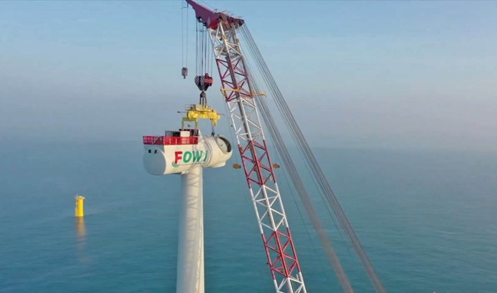 離岸風電場風力發電機組機艙安裝