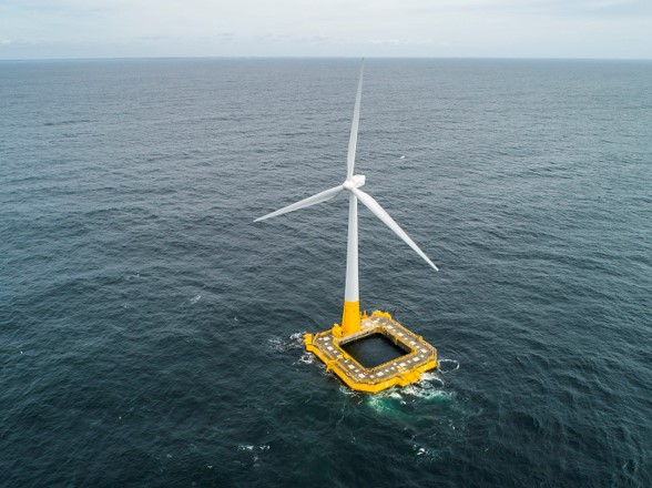 法國Ideol所建置的2MW浮體式離岸風力發電系統