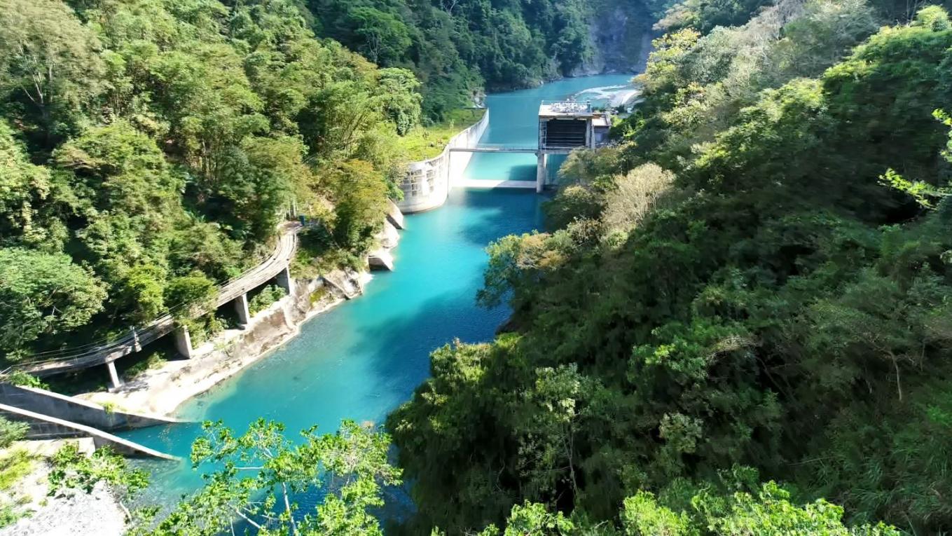 濁水溪流域松林攔河堰俯瞰