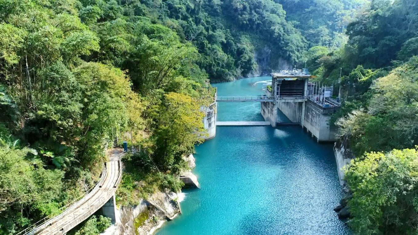 濁水溪流域松林攔河堰俯瞰