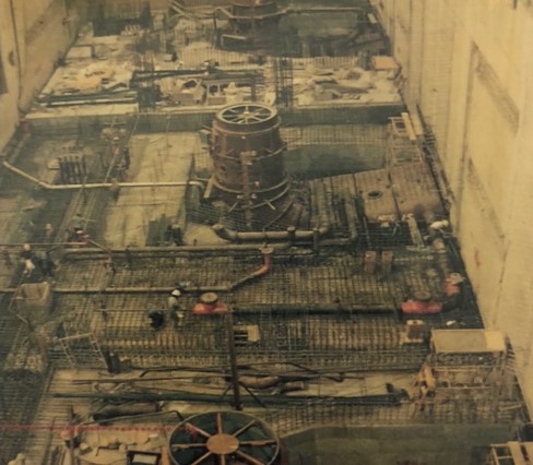 濁水溪流域明潭電廠地下廠房發電機組基座施工
