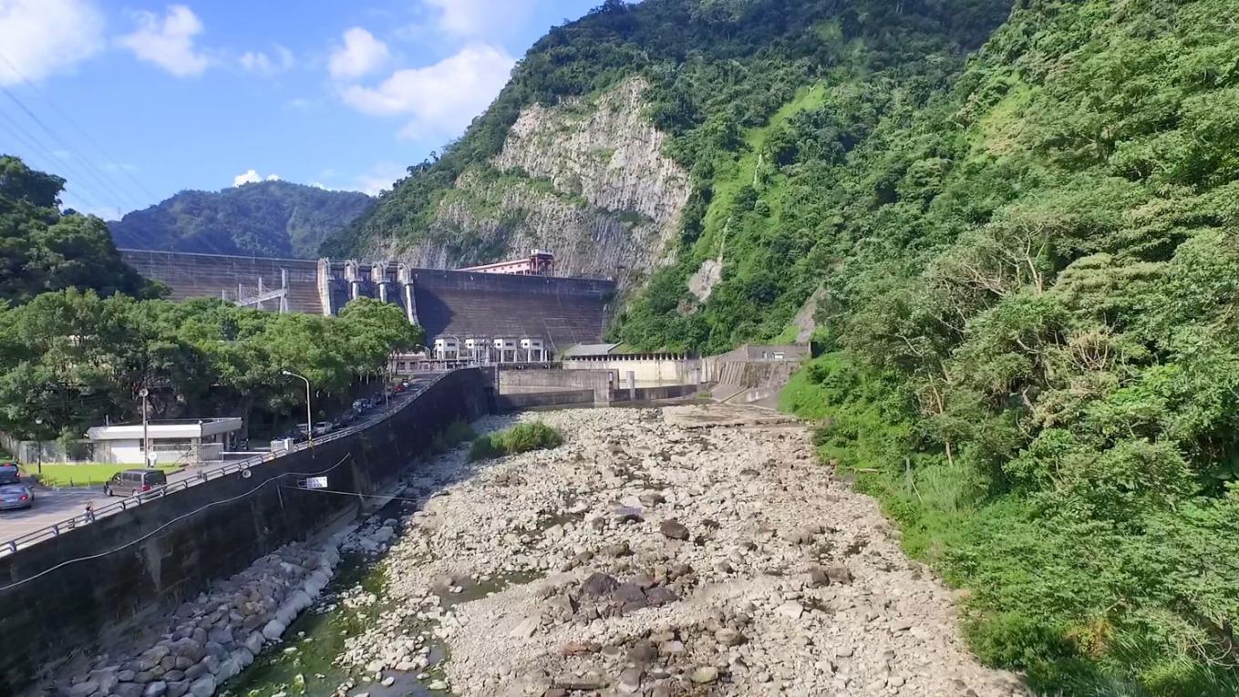 濁水溪流域明潭下池壩下游