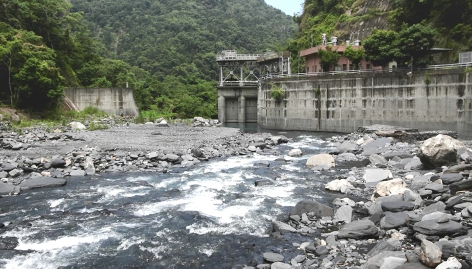 濁水溪流域日月潭水力發電計畫中的栗栖壩