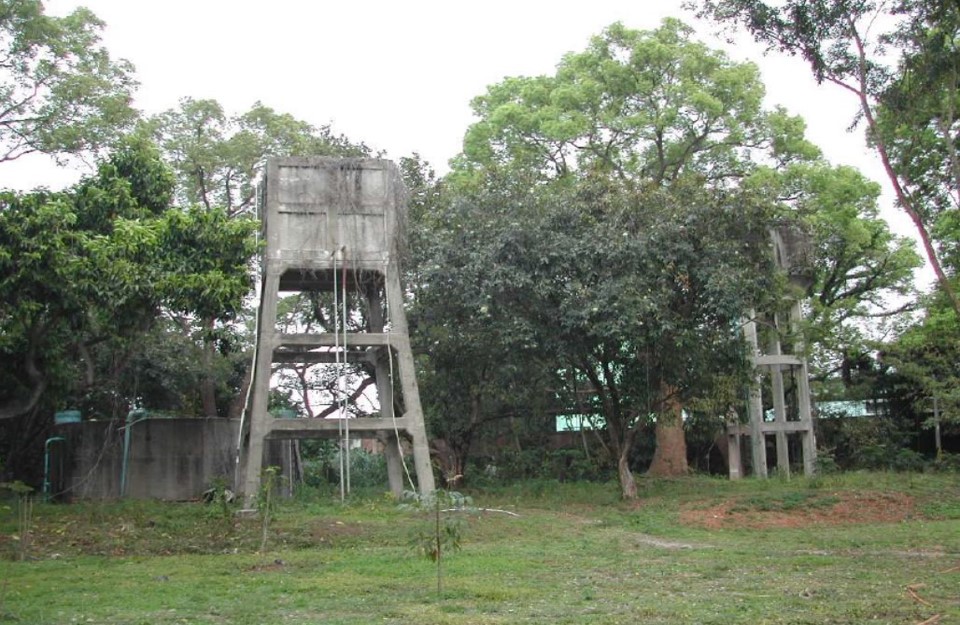 日治時代嘉義地區公共給水嘉義水道事務所旁的水塔