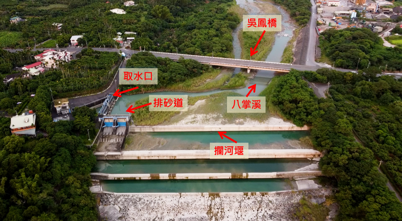 民國時代嘉義地區公共給水仁義潭水庫設施-竹山攔河堰