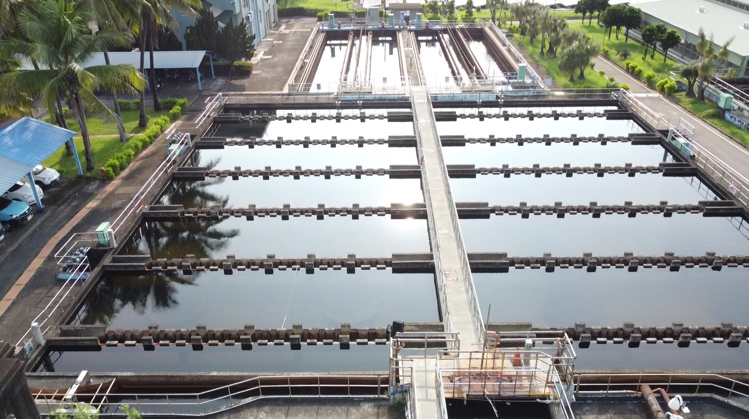 民國時代嘉義地區公共給水公園淨水場淨水設備-沉澱池