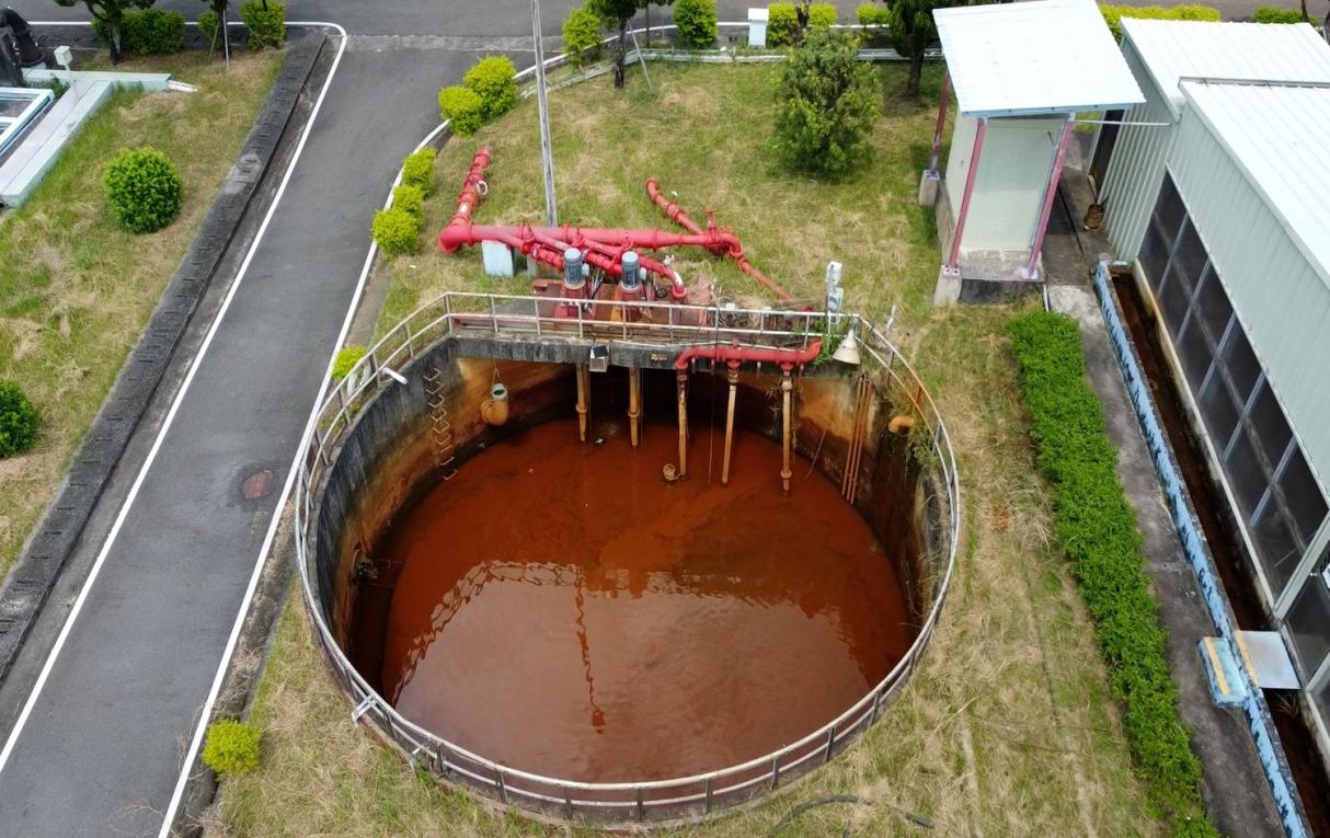 民國時代嘉義地區公共給水公園淨水場淨水設備_廢水池