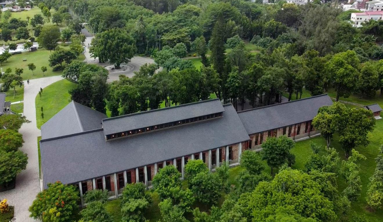 日治時代台南地區公共給水台南水道水源區設施快濾筒室俯瞰