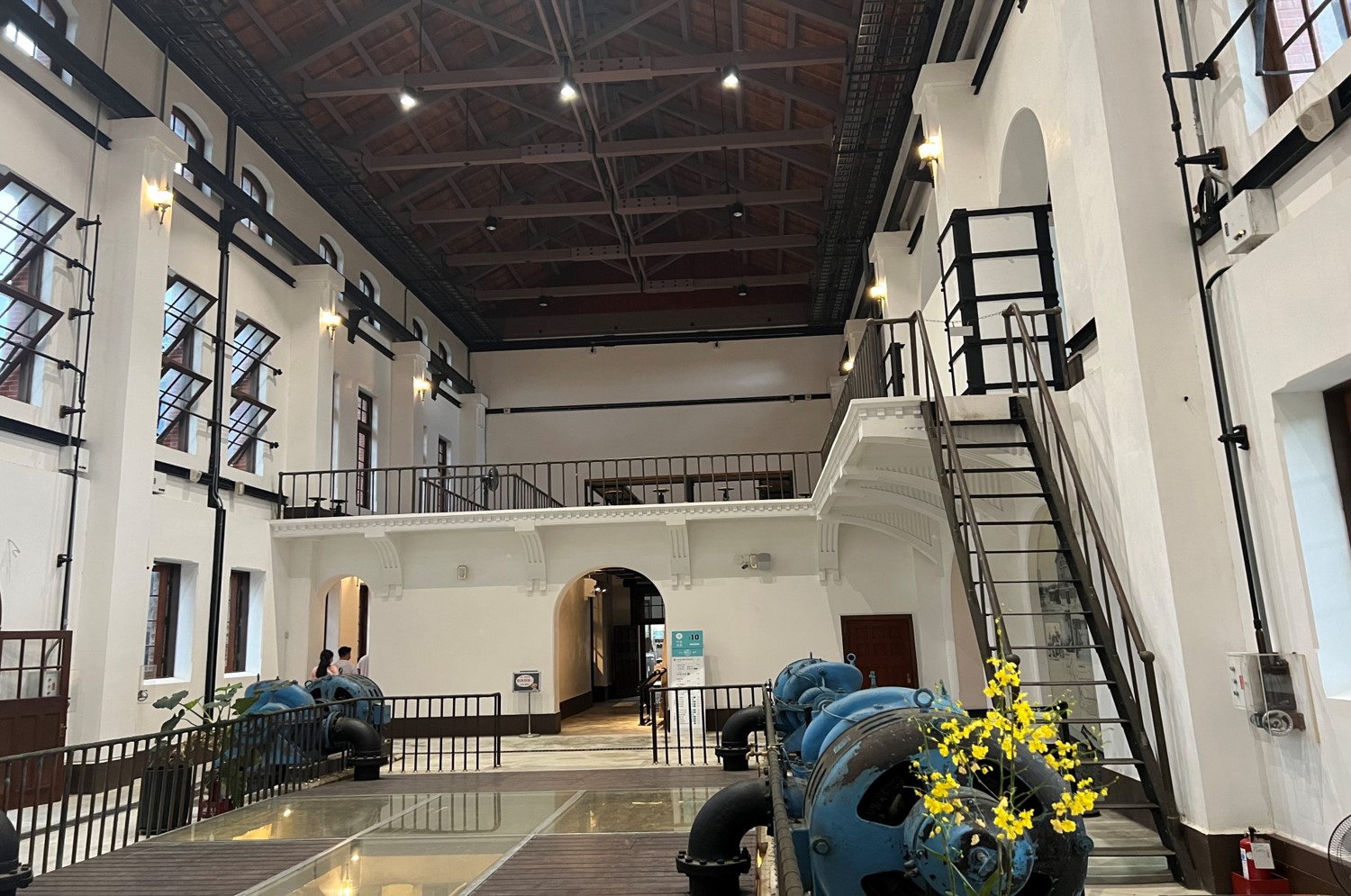 日治時代台南地區公共給水台南水道水源區設施-送出唧筒室內部構造