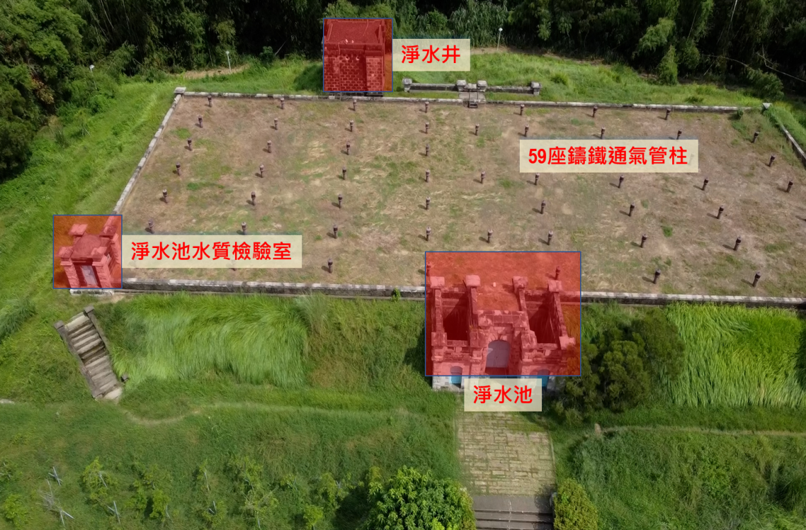 日治時代台南地區公供給水台南水道淨水池區