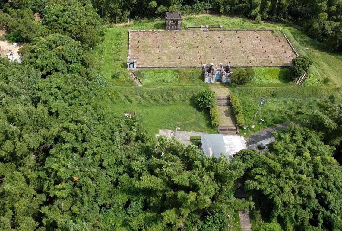 日治時代台南地區公供給水台南水道淨水池區俯瞰