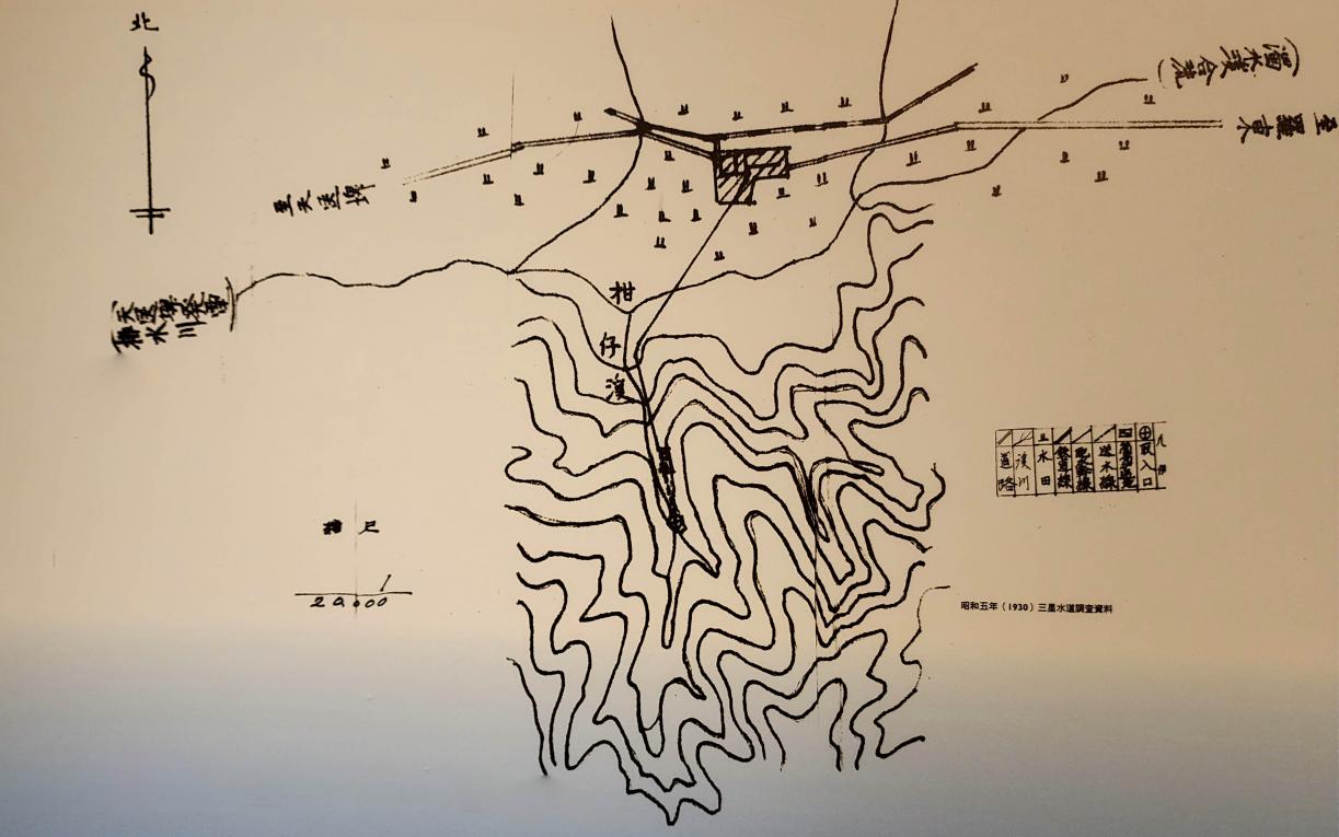 日治時期宜蘭地區公共給水三星(叭哩沙)水道平面圖