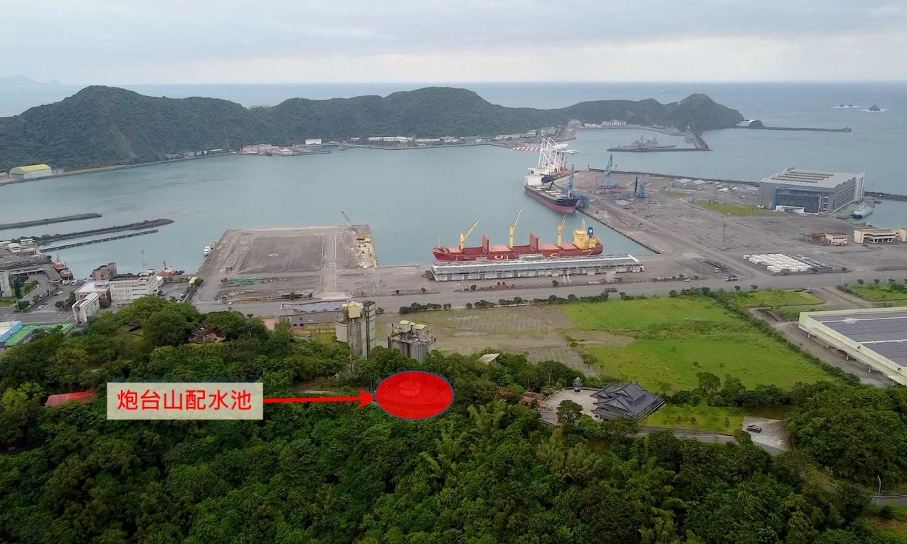 日治時期宜蘭地區公共給水蘇澳水道配水池俯瞰