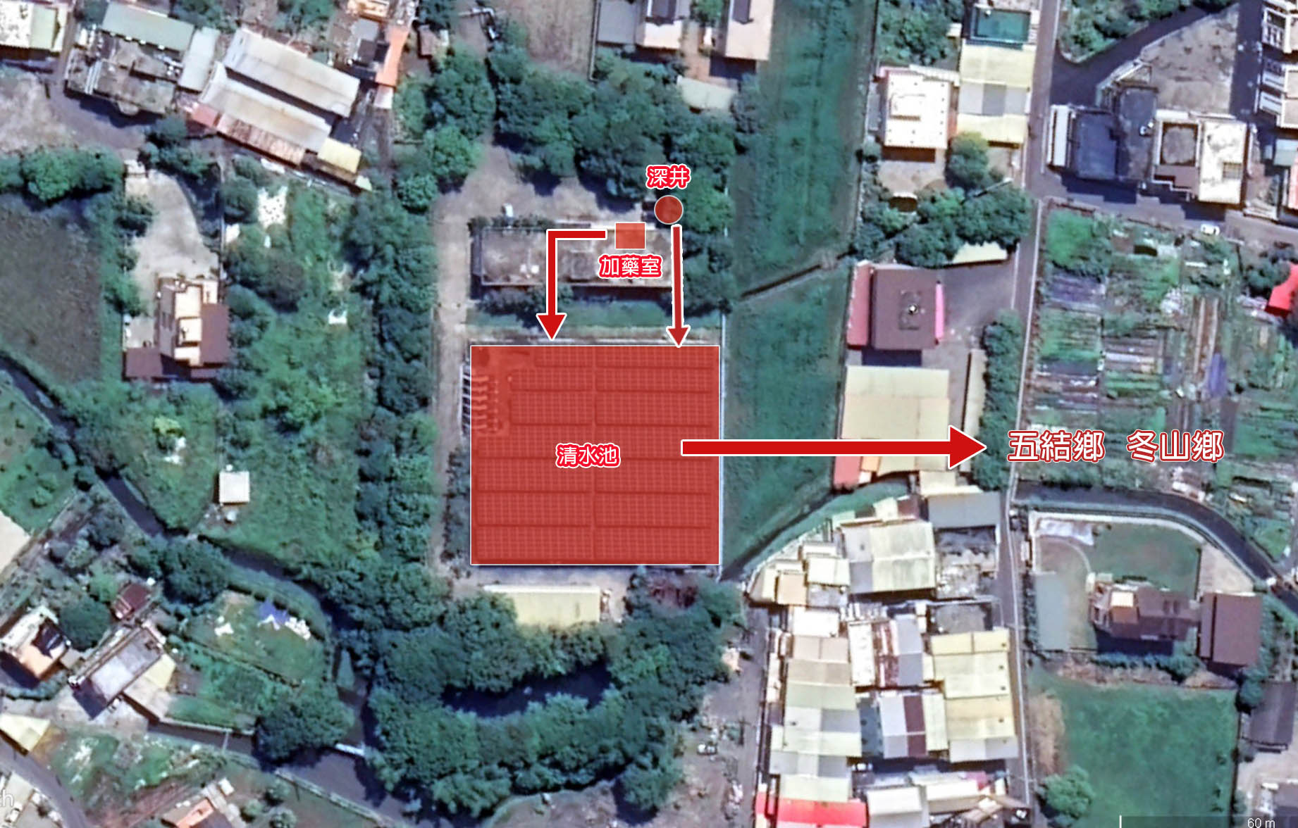 民國時期宜蘭地區公共給水廣興淨水場淨水流程
