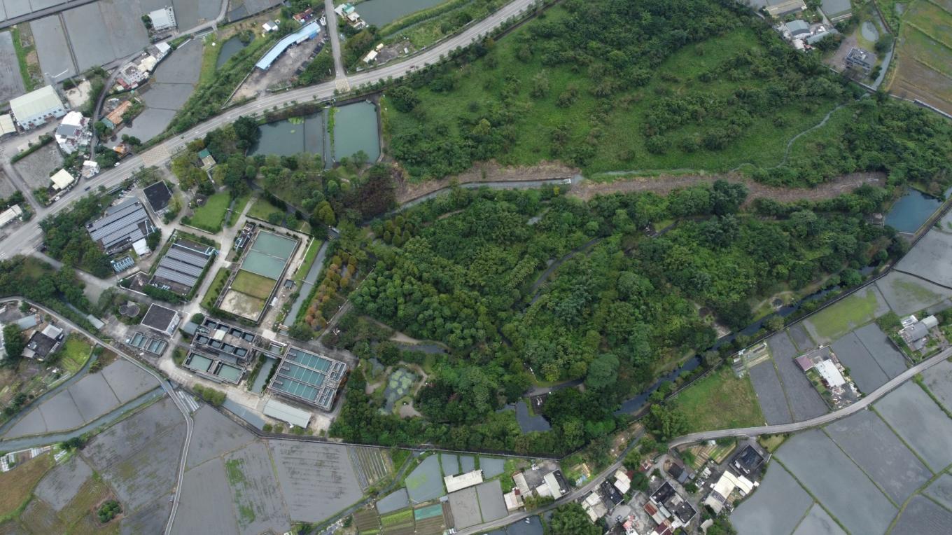 民國時期宜蘭地區公共給水深溝生態園區全貌