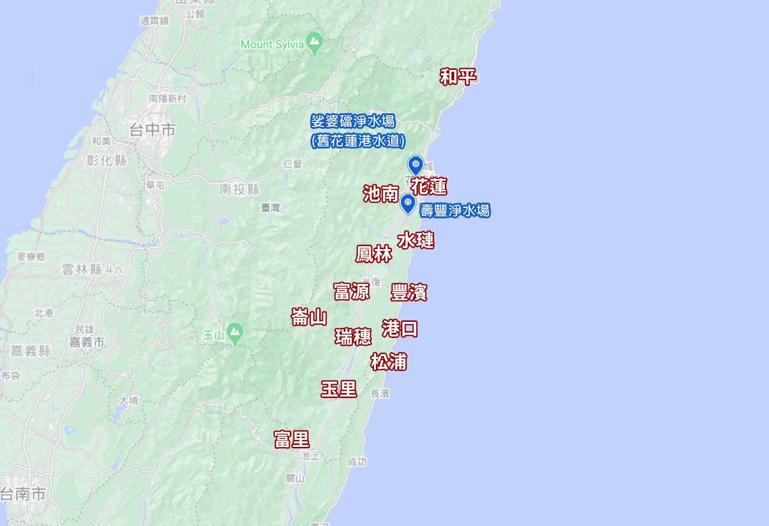 民國時期花蓮地區公共給水系統全貌