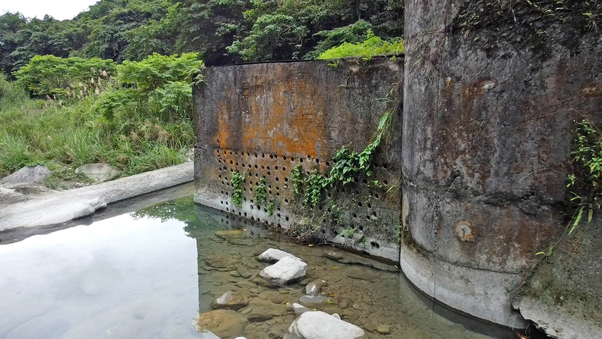 日治時期花蓮地區公共給水娑婆礑淨水場取水口