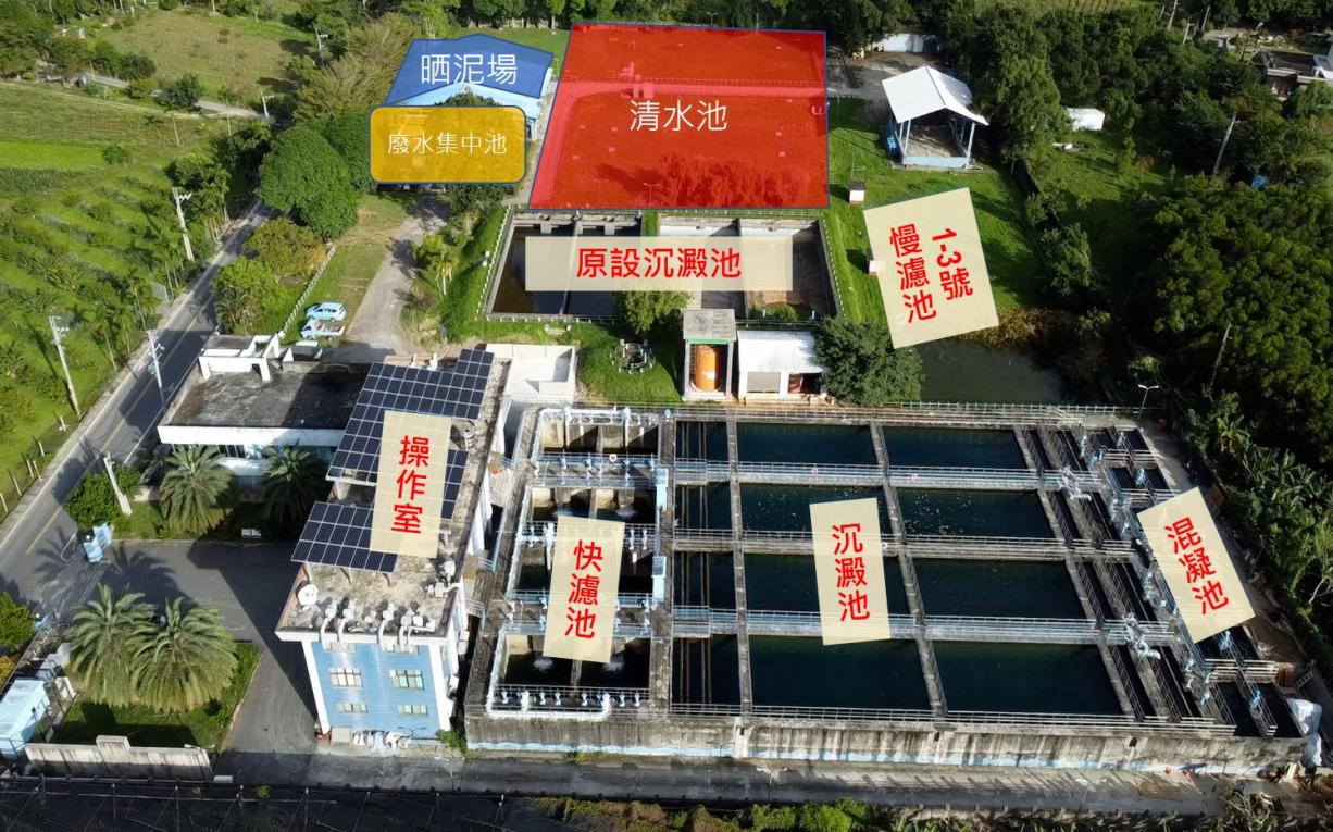 民國時期台東地區公共給水利嘉淨水場淨水設施