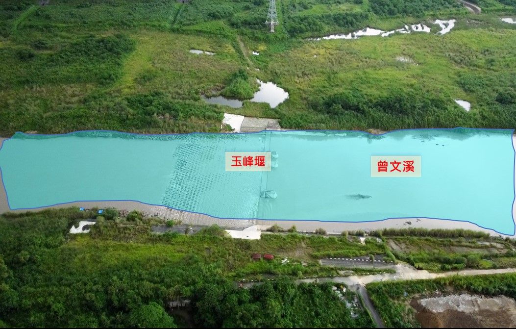 民國時代台南地區公共給水山上淨水場水源玉峰堰俯瞰