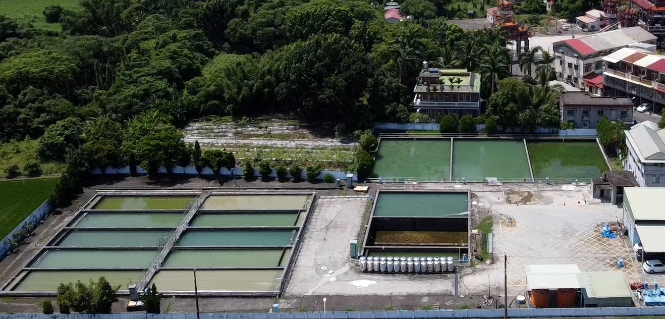 民國時代台南地區公共給水白河淨水場俯瞰