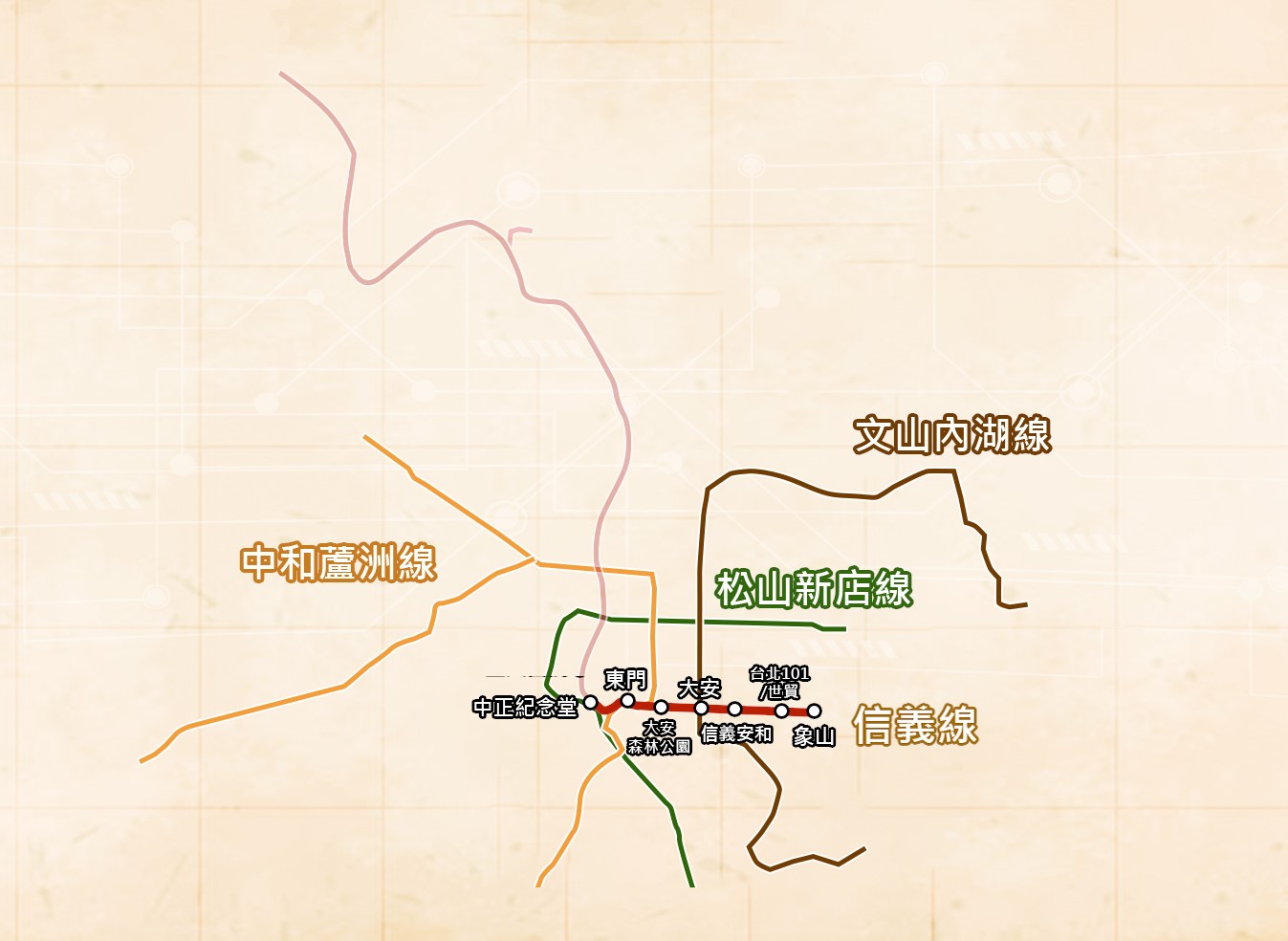 台北捷運信義線全貌