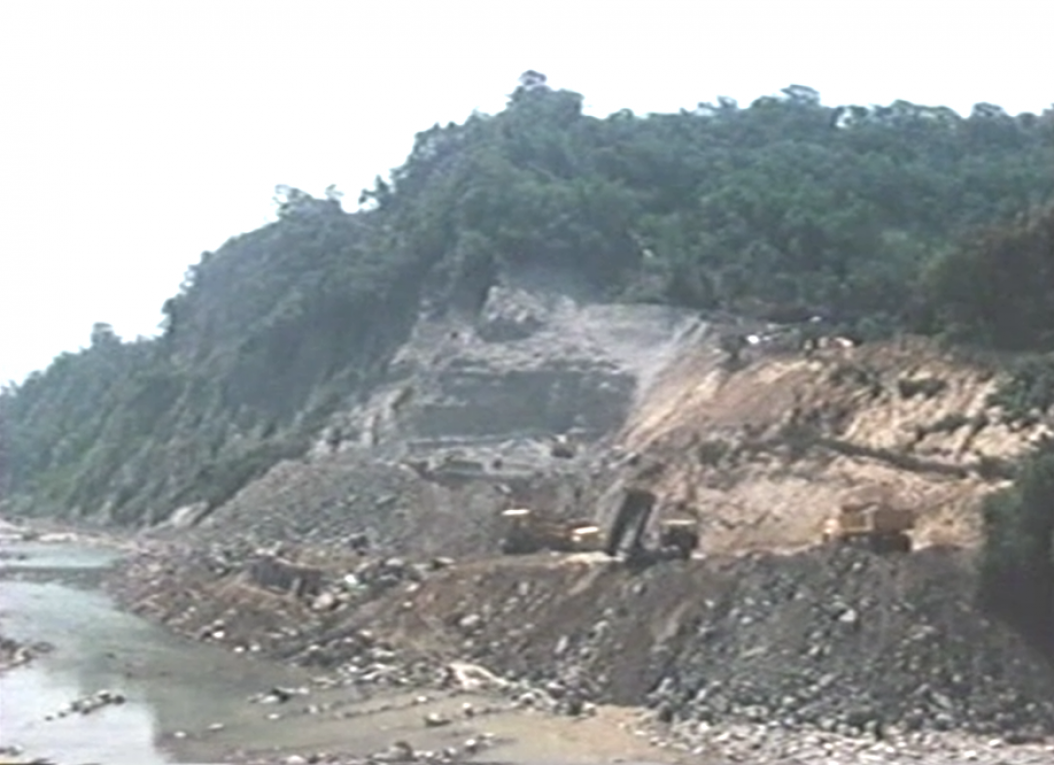 南化水庫導水隧道邊坡保護作業