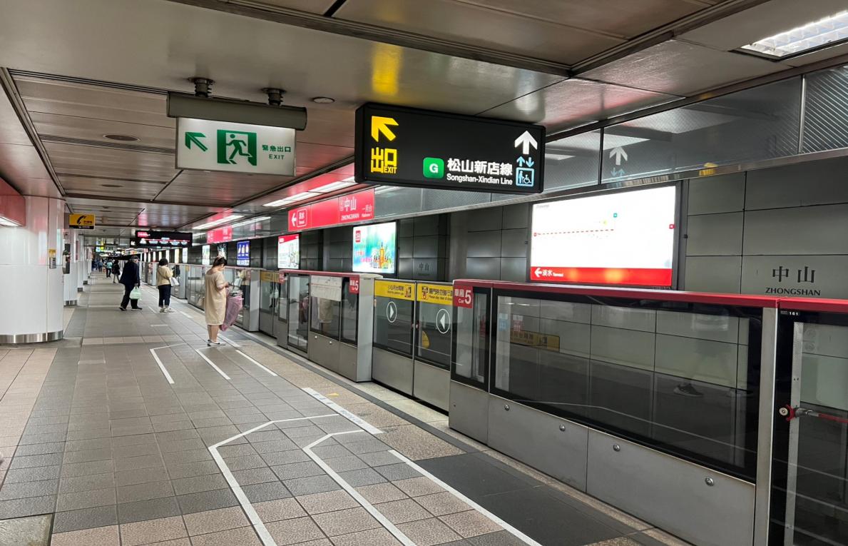 台北捷運淡水線地下段中山站(R11)(G14)B2淡水信義線月台層